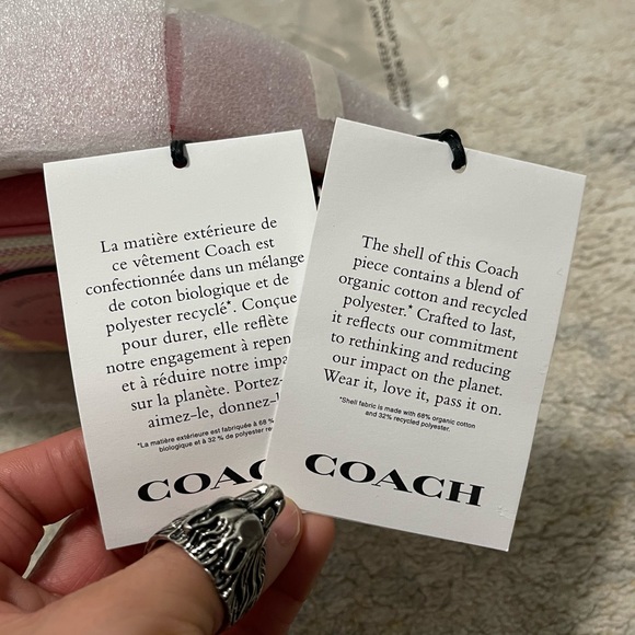 NWT Coach Mini Dempsey Camera Bag With Garden Plaid Print & Patch In Gold/Taffy - Picture 9 of 13